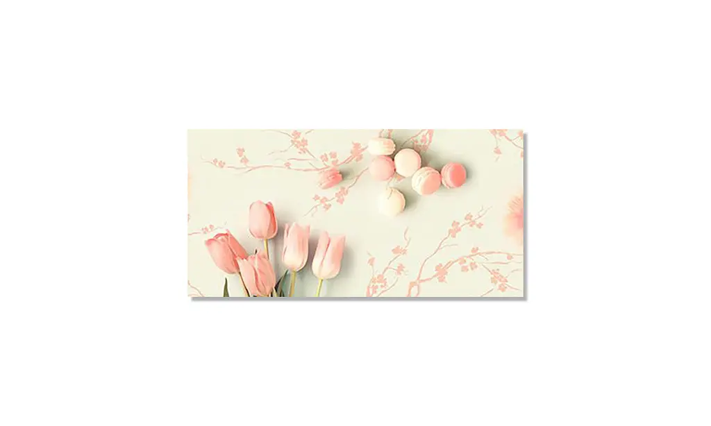 Вінілова наклейка на стіл Гербери та Тюльпани самоклейка плівка Рожевий 60х120 см Happy Pocket Z183382 - фото 3