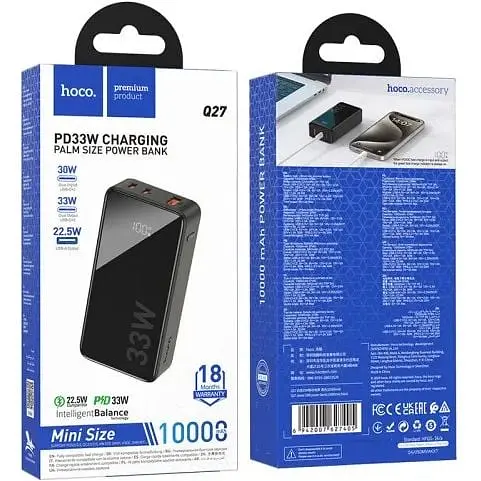 Аккумулятор портативный Hoco Q27 Jewel power bank 10000mAh 6942007627405 - фото 5