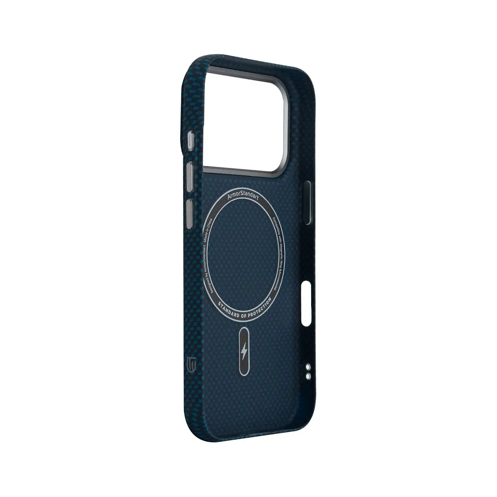 Чохол ArmorStandart LikeCarbon2 MagCase для Apple iPhone 18 Pro / 17 Pro Kevlar Dark Blue - фото 4