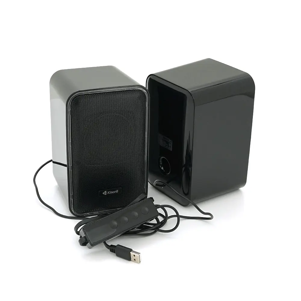 Колонки Kisonli X21B, 2x10W, USB/RGB light/BT, DC: 5V/1-2A, Black, BOX, Q15 - фото 4