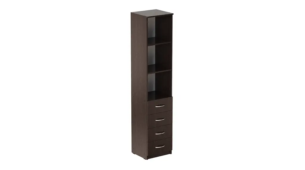Пенал Анжело Ferrum-decor на 3 полиці із 4 ящиками 1900x400x380 ДСП Венге Магія 16 мм (FRD-104925) - фото 3