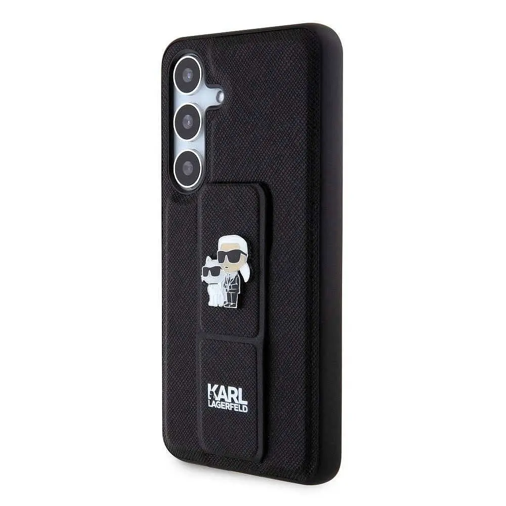 Чехол Karl Lagerfeld Saffiano Grip Stand Metal Logo Back Cover для Samsung Galaxy S24 Black (57983119532) - фото 2