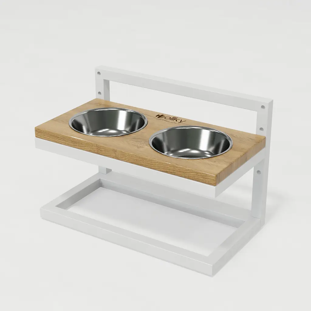Hollky Flex S — миски на регульованій підставці для маленьких собак (2 × 0.450 л) - фото 2