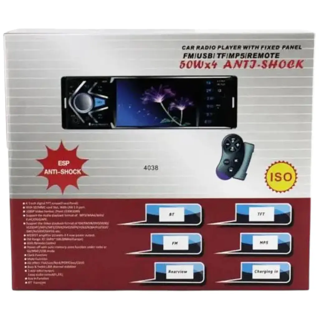 Автомагнітола RGB Technology 4038 MP5 з Bluetooth автомобільна магнітола чорна - фото 6