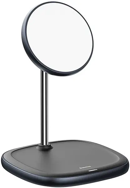 Беспроводное ЗУ Baseus Swan Magnetic Desktop Bracket Wireless Charger(suit for IP12) WXSW-01 Black - фото 4
