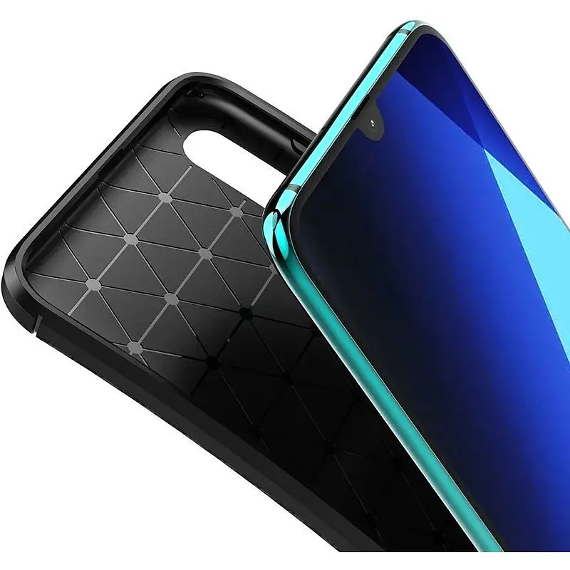 Чохол-накладка Toto TPU Carbon Fiber 1.5 mm Case Samsung Galaxy A70 Dark Blue - фото 3