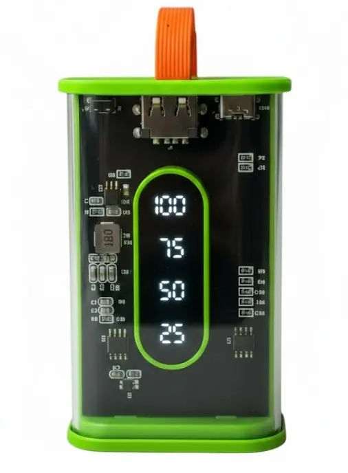 Портативний повербанк No Brand Power Bank 10000 mAh Зелений (2104618812)