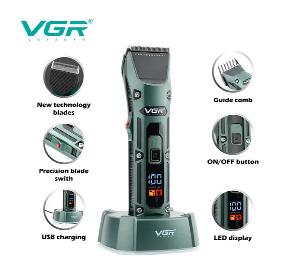 Набір для стрижки VGR V-696 Black - фото 3