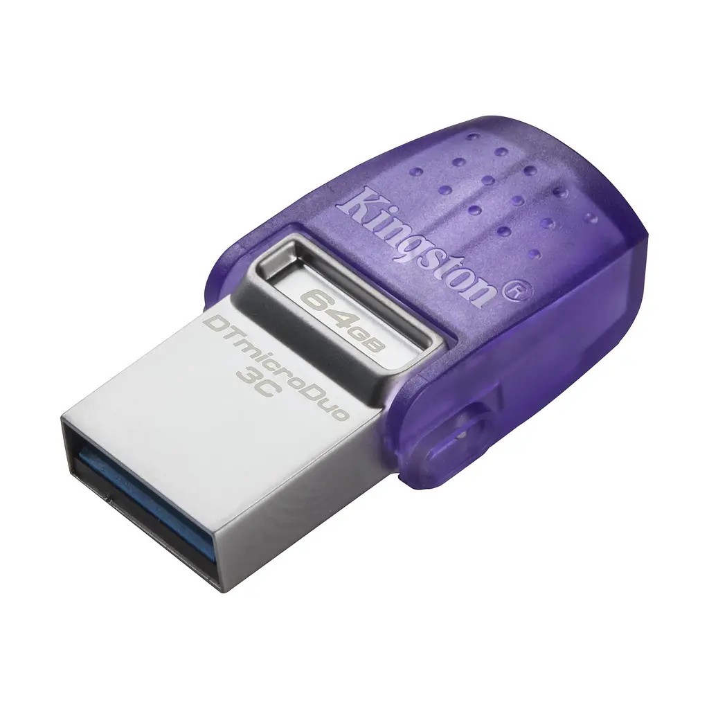 Накопитель 64GB USB 3.2 Type-A Gen1 + Type-C DT microDuo 3C R200MB/s Kingston teh0013385 - фото 6