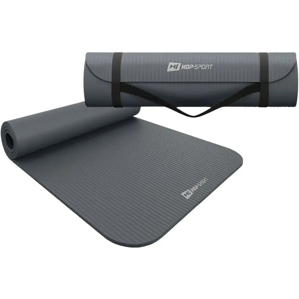 Килимок для йоги Hop-Sport HS-NB010GM NBR 1 см графітовий - фото 5