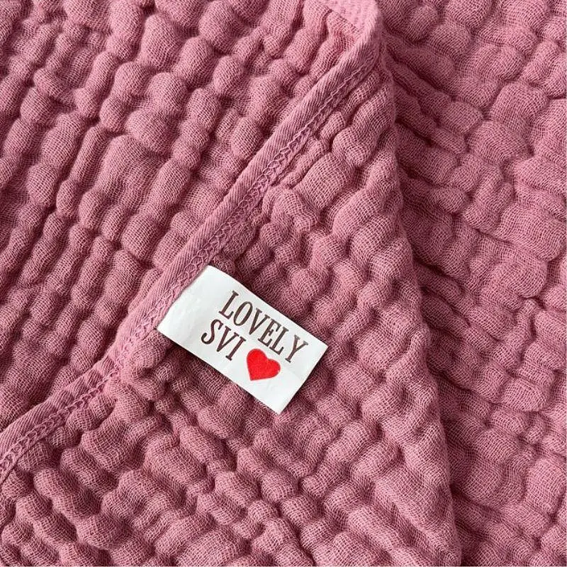 Набір рушників дитячих Lovely Svi органічна бавовна (муслін) – 6-шарів, 80 x 80 см, від 0 до 2 років, Сірий і Рожевий, 2 шт. - фото 4