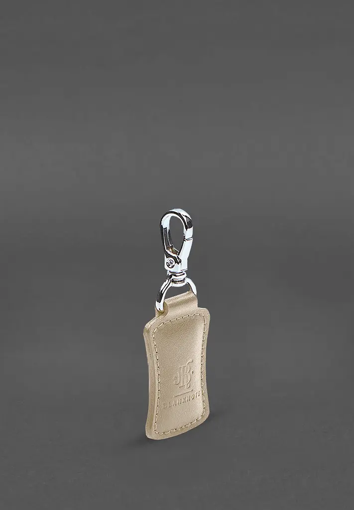 Шкіряний брелок Premium Світло-бежевий - фото 3