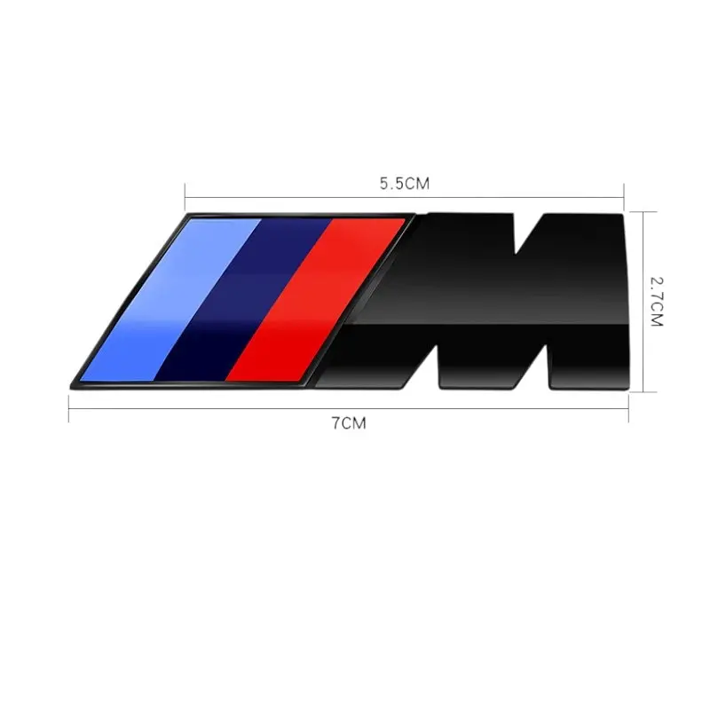 Емблема напис M для BMW чорна глянцева 70х27 мм пластик (на скотчі) - фото 2