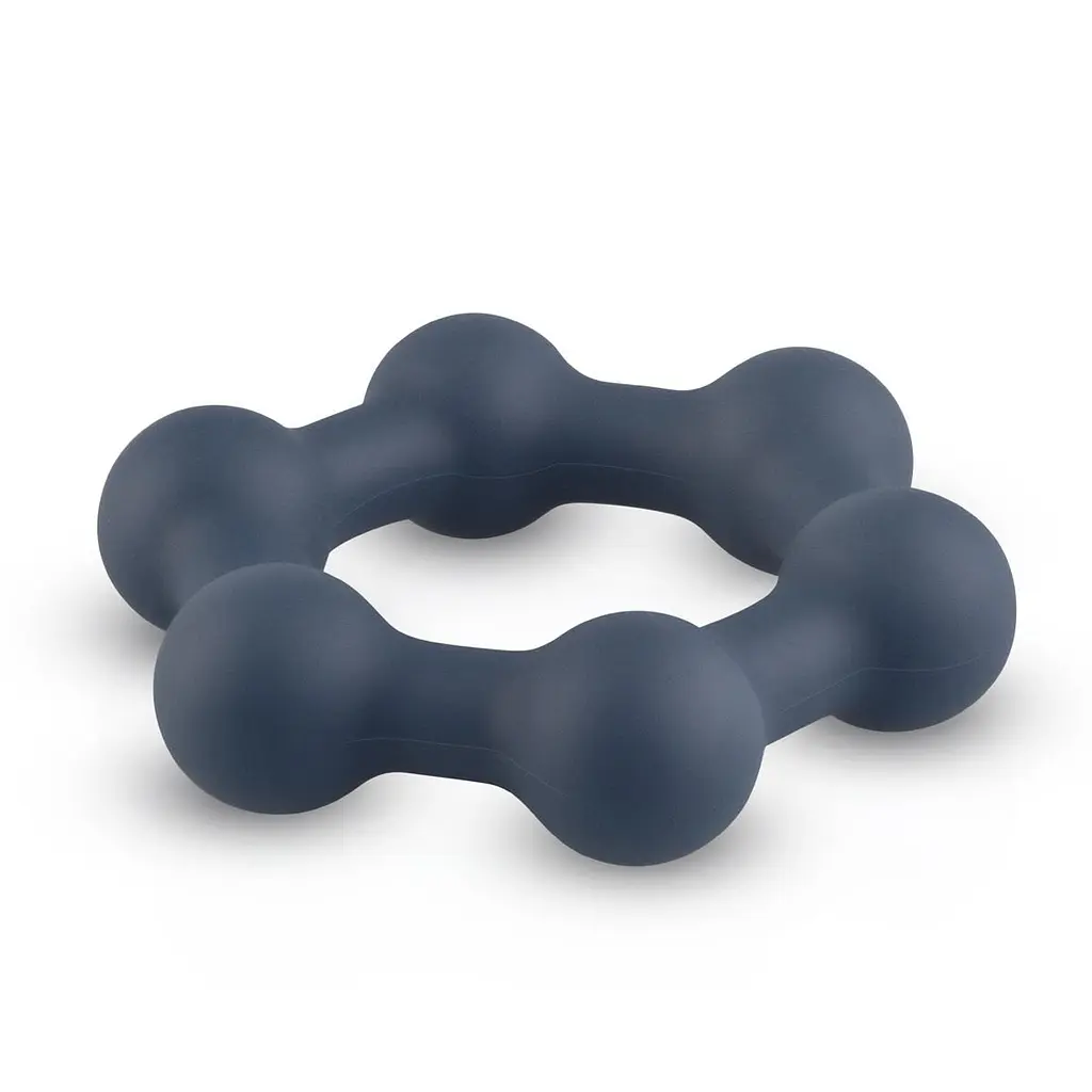 Ерекційне кільце Boners Hexagon Cock Ring, 3.8 см (сірий) - фото 2