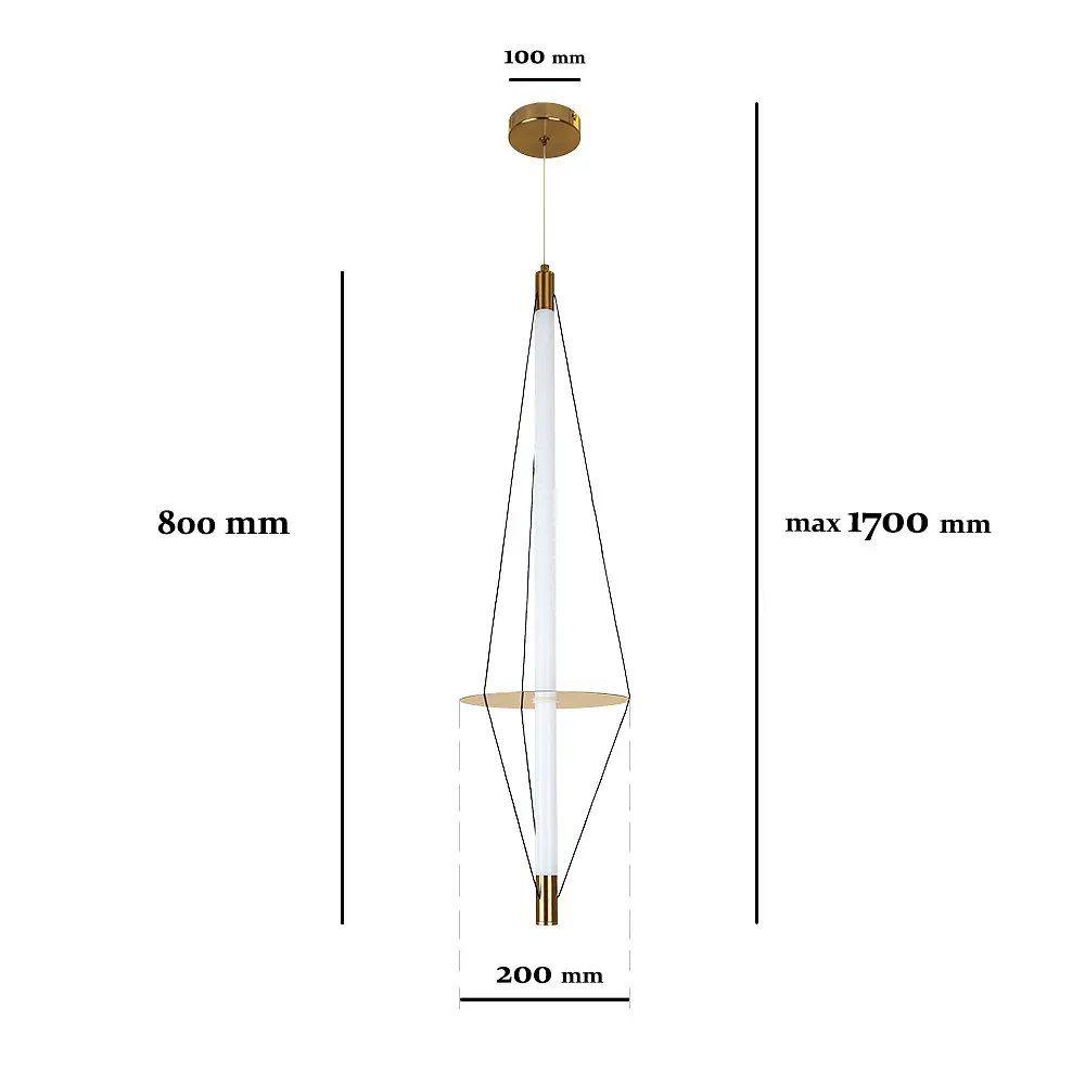 Люстра LED Levistella 7813092 (800) AB, 10W, 4000K, бронзовый металл, подвесной стиль для дома - фото 3