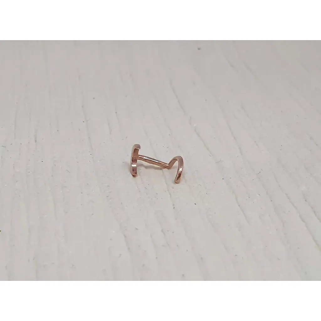 Золотая серьга-пирсинг Астор в нос. 3182439 - фото 2