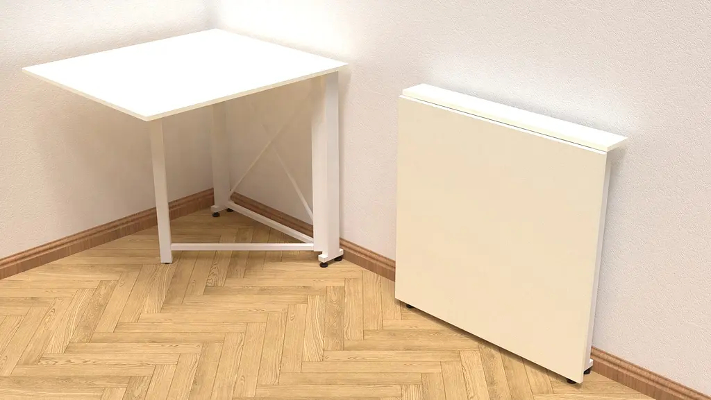 Стол-книга трансформер Орион 1 Ferrum-decor 750x810x730 Белый металл ДСП Белое 16 мм (FRD-104604) - фото 6