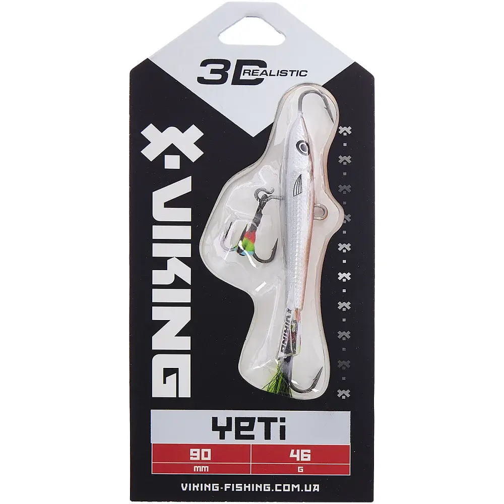Балансир Viking Fishing Yeti Ice Jig 90mm 46.0g #12 Smoke Anchovy - фото 2