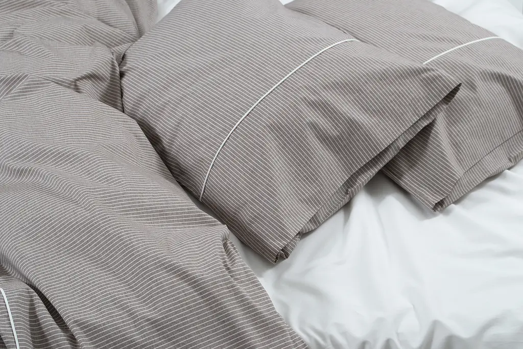 Постельное белье Lotus Home - Premium Percale Stripe коричневый евро - фото 3