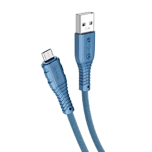 Usb-cable Micro USB HOCO X67 2.4A 1m (круглий) Blue - фото 2