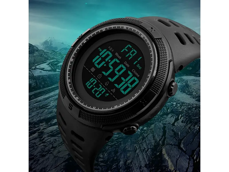 Чоловічий наручний годинник 1251 All Black Skmei acs0030834 - фото 4