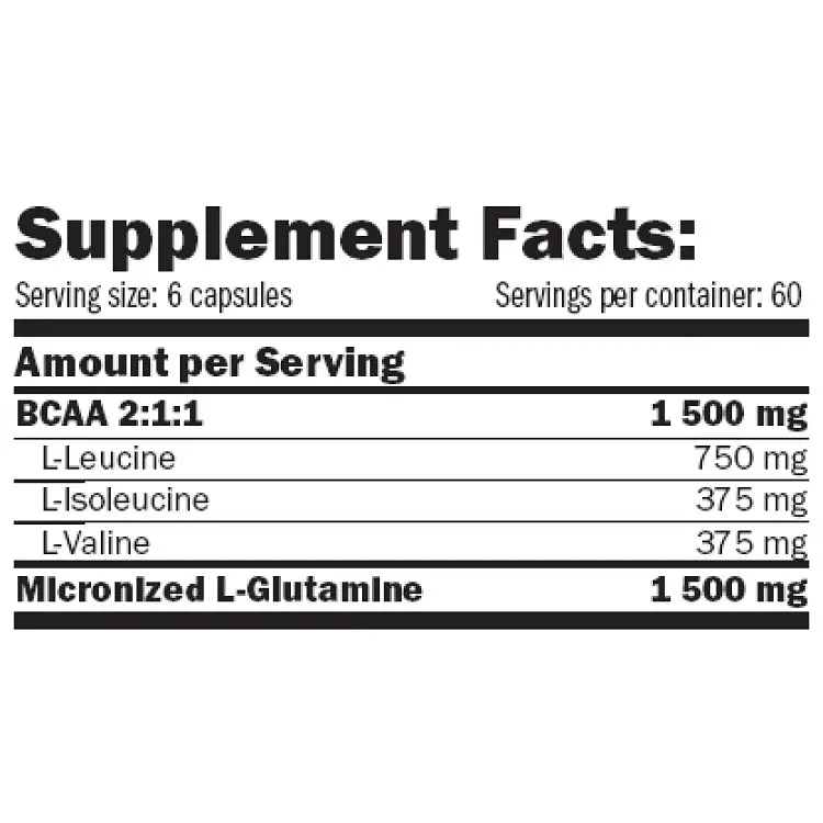 Амінокислоти Amix L - Glutamine + BCAA  360 капсул - фото 2
