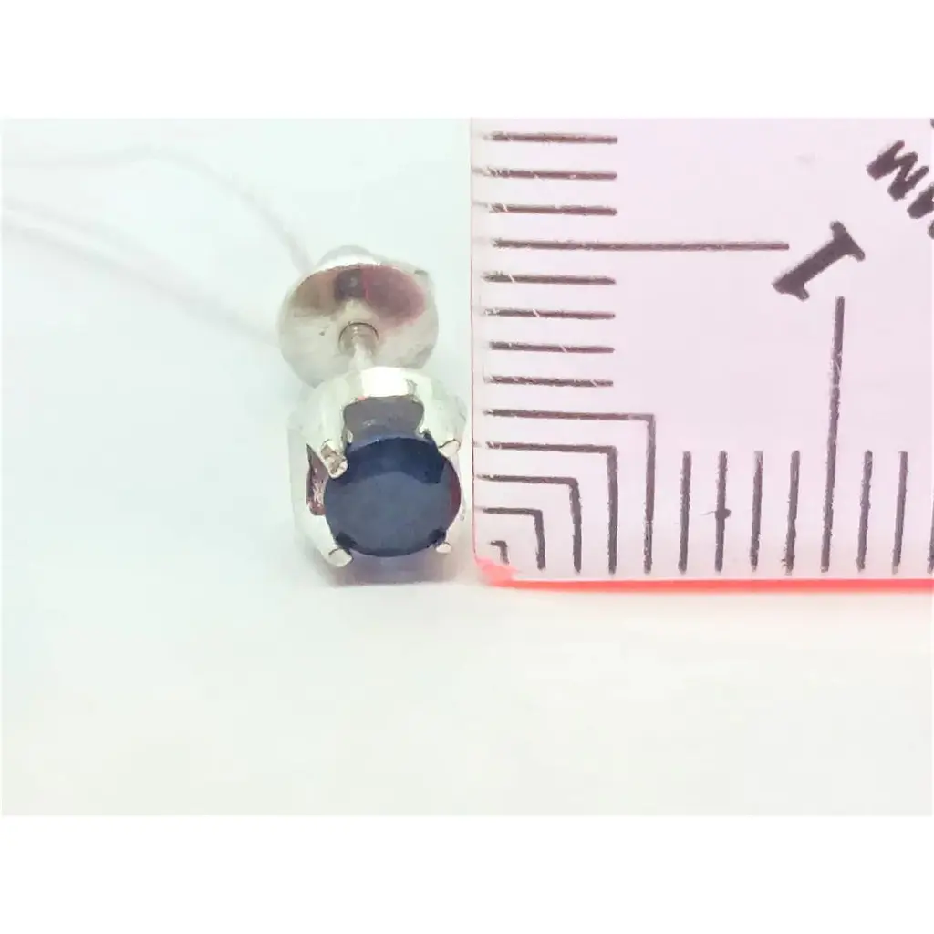 Срібні сережки Агні Крижинка з сапфіром. 2619/9Р-SPH - фото 5