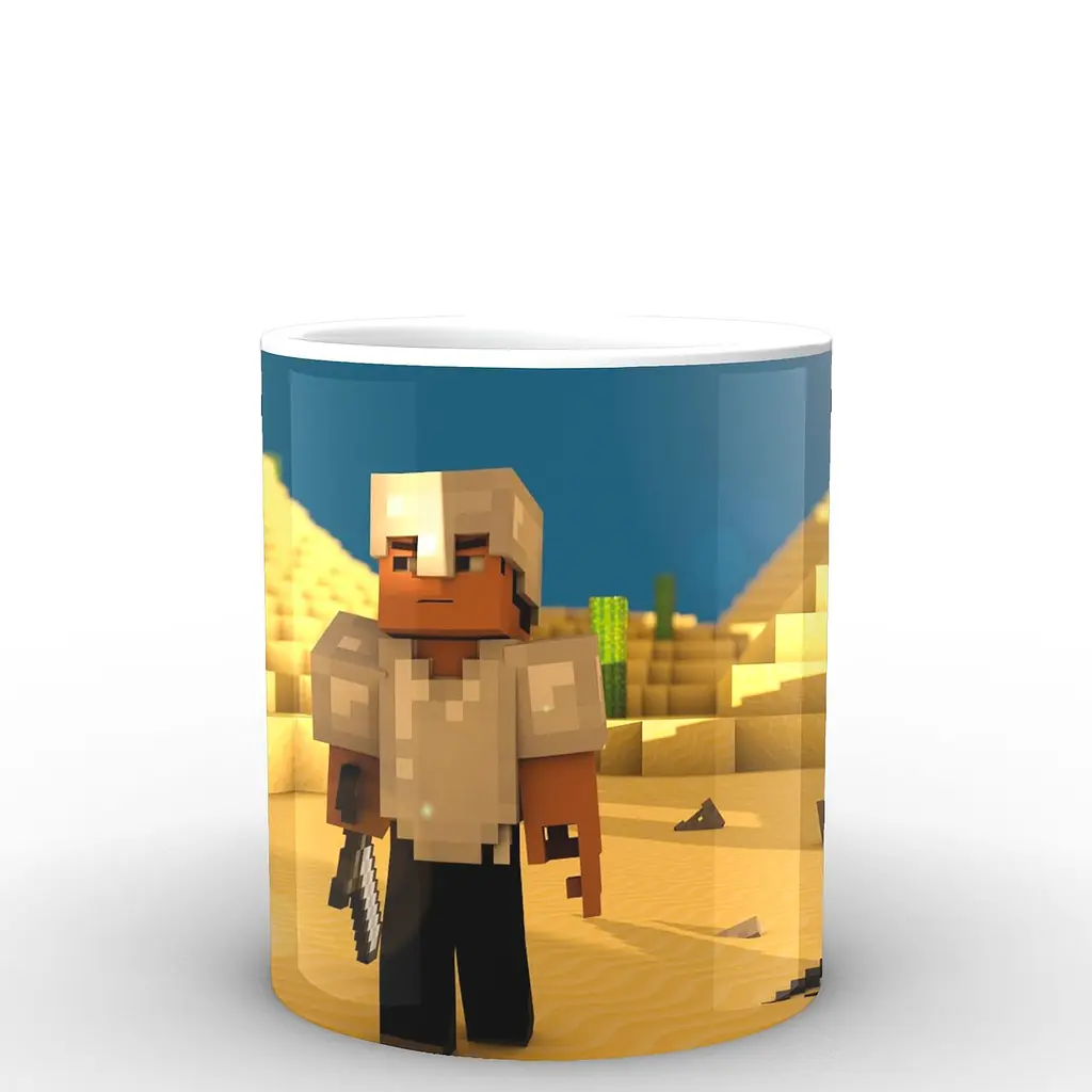 Кухоль GeekLand Minecraft Майнкрафт піраміда MС.02.037 330 мл білий - фото 3