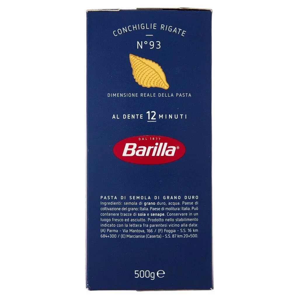 Макаронні вироби Barilla Conchiglie Rigate №93 500 г - фото 4