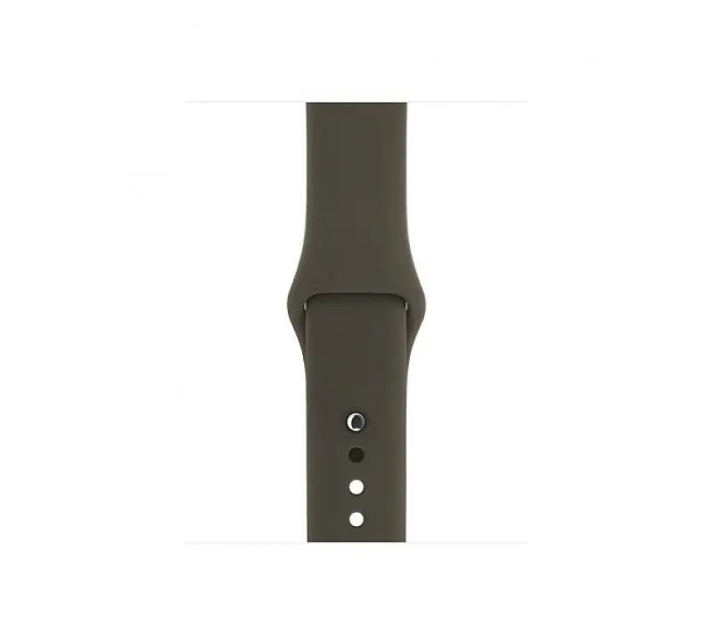 Силіконовий ремінець Watchbands для Apple Watch 42mm Розмір ML оливковий (WB101DEEPOLIVER) - фото 3