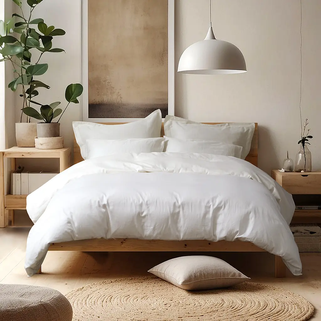 Постельное белье сатин 210ТС Lotus Home - Brista молочный семейный - фото 11