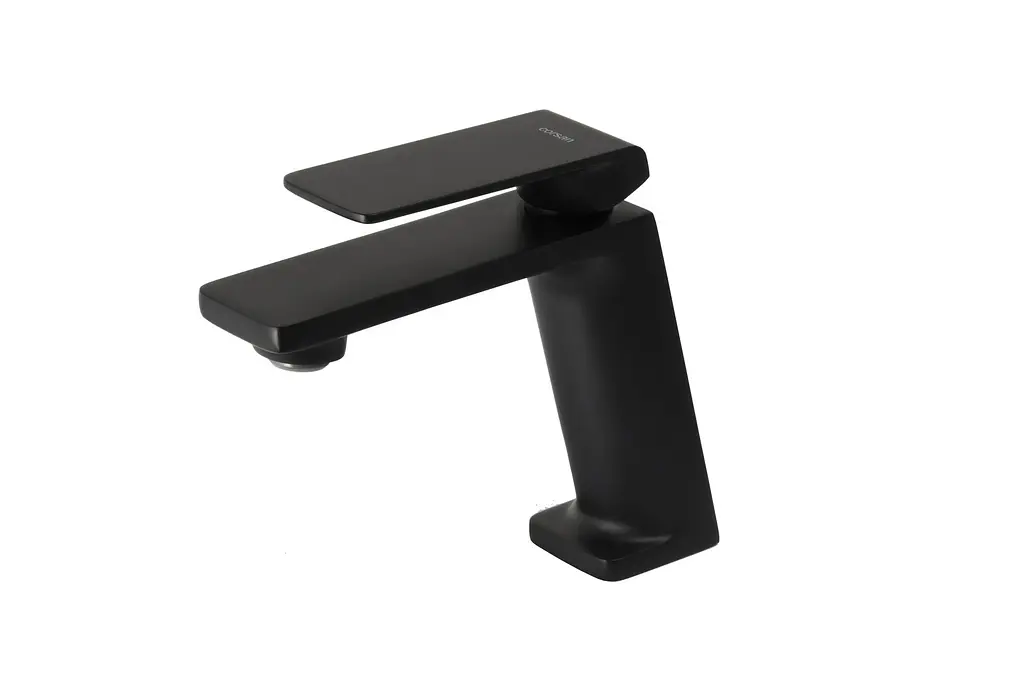 Змішувач для умивальника Corsan Trino black mat низький CMB7111BL Чорний матовий - фото 3