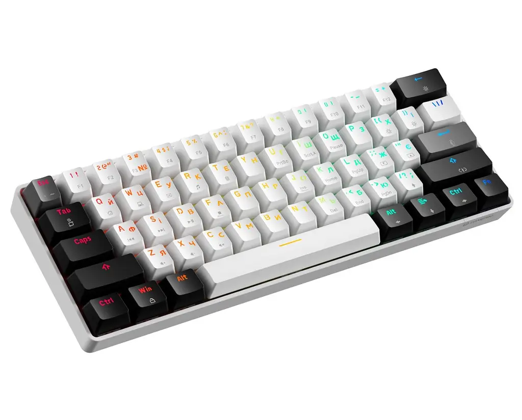 Клавіатура ігрова механічна GamePro GPMK-130BW USB Red Outemu Swithes Hot-Swap Black-White - фото 2