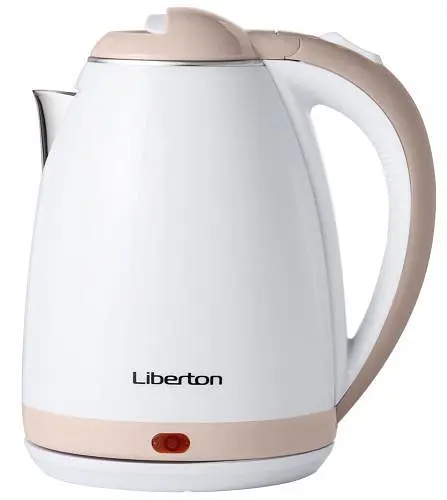 Електрочайник Liberton LEK-6802, білий/бежевий, 1500W, 1.8л