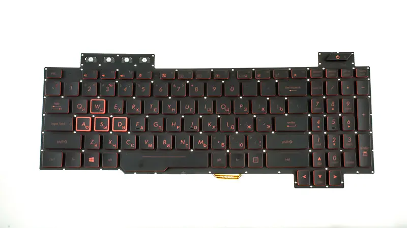 Клавіатура для ноутбука ASUS (FX504 series) rus, black, без фрейма, підсвічування клавіш - фото 2