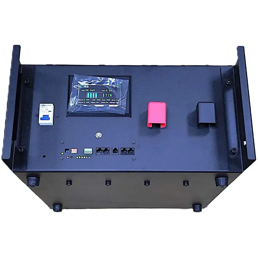 Акумулятор LiFePO4 25.6V 280Ah 7.17kWh Smart BMS 4.3'' LCD збірний корпус струму заряду 150A автоматичний вимикач - фото 3