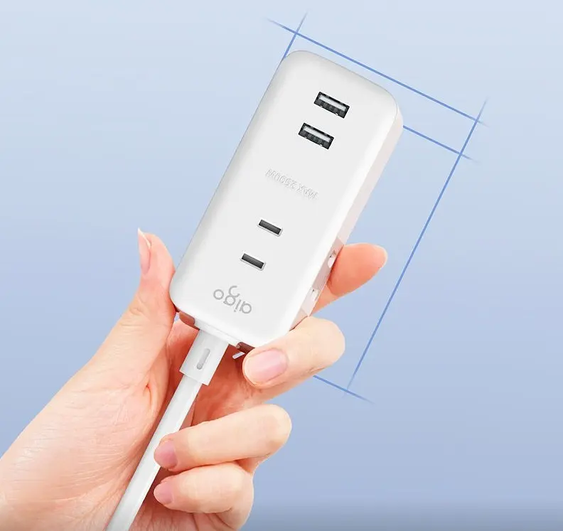 Подовжувач фільтр Aigo Power Strip (3 розетки та 2 USB) 1 m AC0320 - фото 2