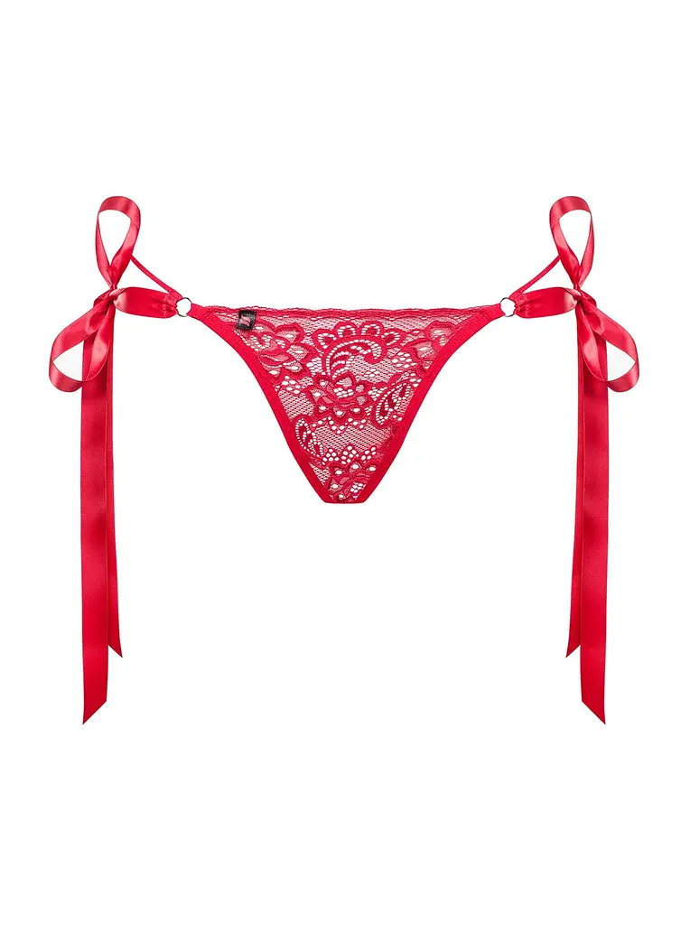 Эротические стринги Obsessive Lovlea L/XL красный - фото 6