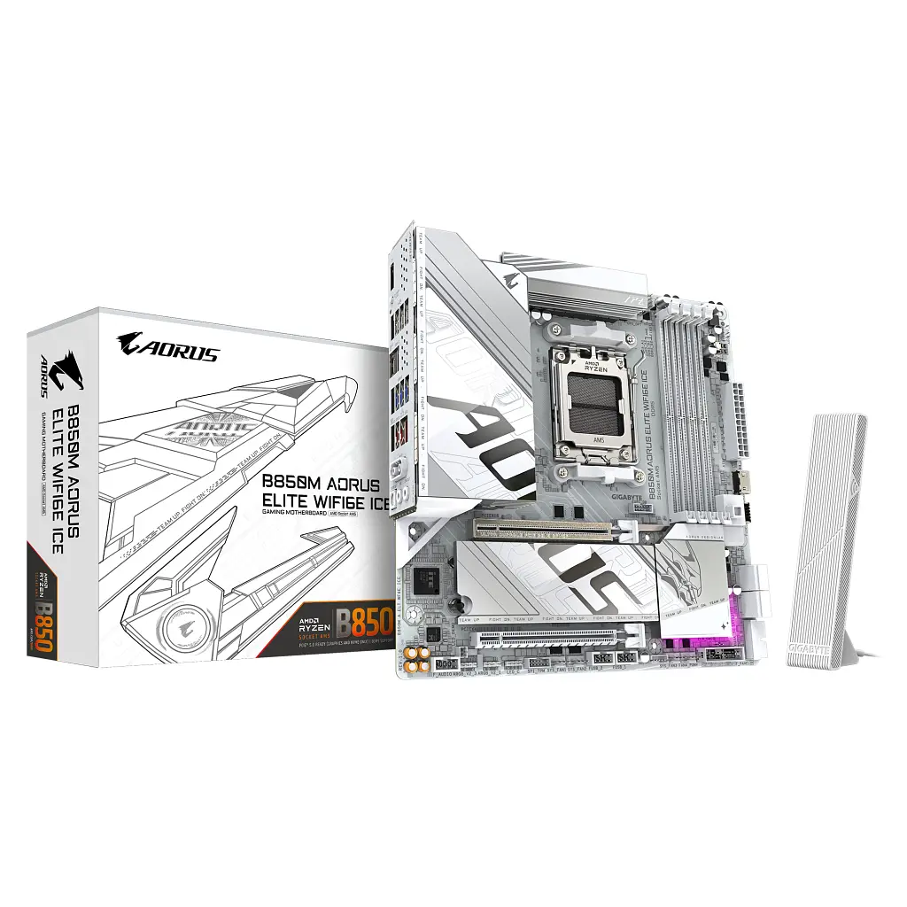 Материнська плата GIGABYTE B850M A ELT WF6E ICE (B850M AORUS ELITE WIFI6E ICE) - фото 6
