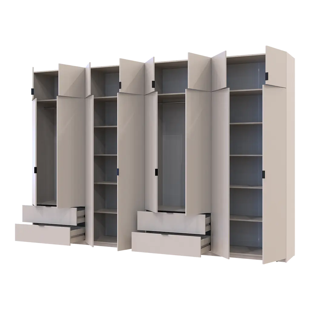 Шафа для одягу Doros Лукас Кашемір 4+4 ДСП 360х50х240 (42005144) - фото 2