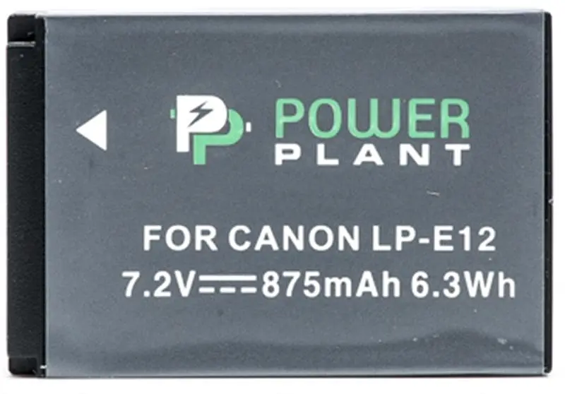 Акумулятор PowerPlant Canon LP-E12 875mAh - фото 2