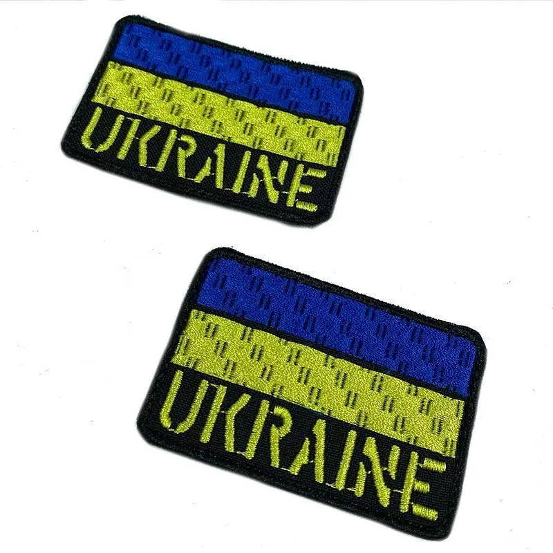 Шеврон на липучках UKRAINE ВСУ нарукавный 7×4,5 см полиэстер - фото 3