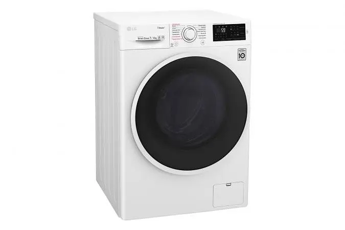 Прально-сушильна машина LG F2J6HG0W, 7кг (4кг), 1000, П, Пар, глибина 45см, Дисплей, Інвертор, Білий (F2J6HG0W) - фото 2
