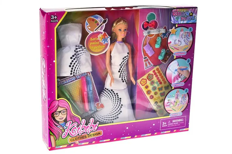 Лялька WG294 з сукнею та декоруванням, в коробці р.36x6x32 см YG Toys