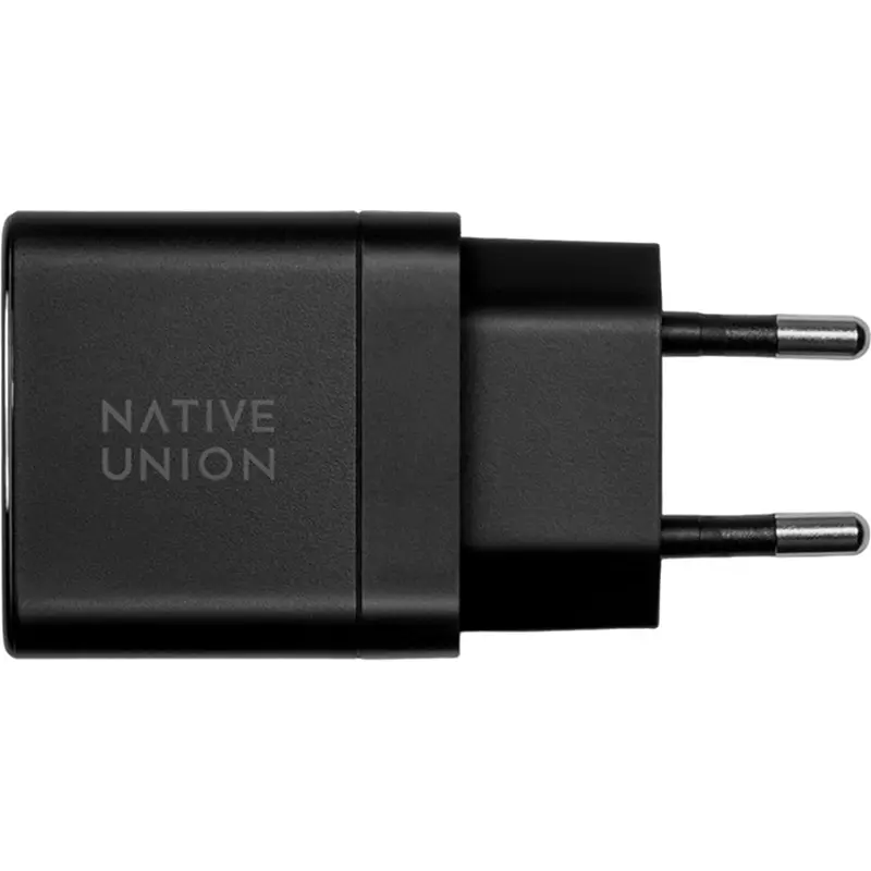 Сетевое зарядное устройство для Native Union Fast GaN Charger PD 35 Вт Dual USB-C Port Black (FAST-PD35-BLK-EU) - фото 2