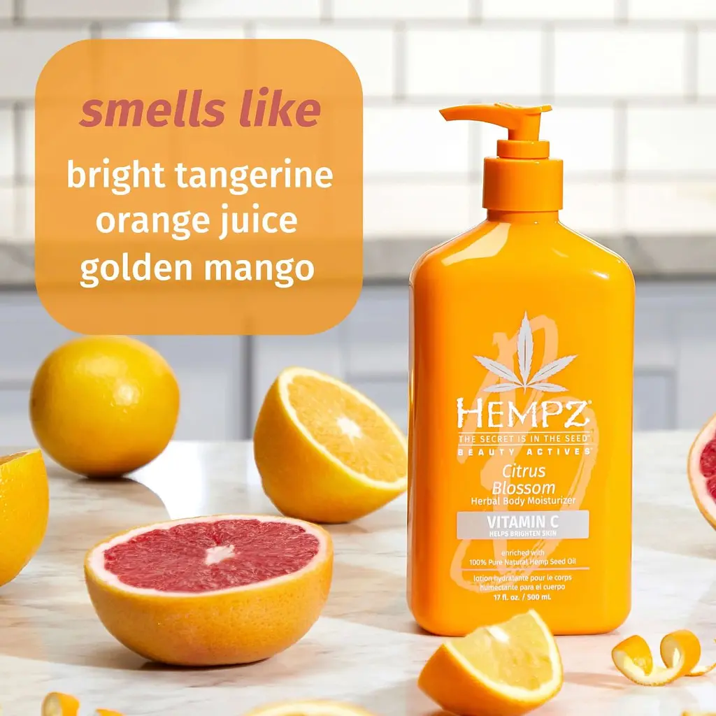 Молочко з вітаміном С "Квіти Цитрусу" Citrus Blossom Herbal Body Moisturizer with Brightening Vitamin C Hempz 500 ml - фото 2