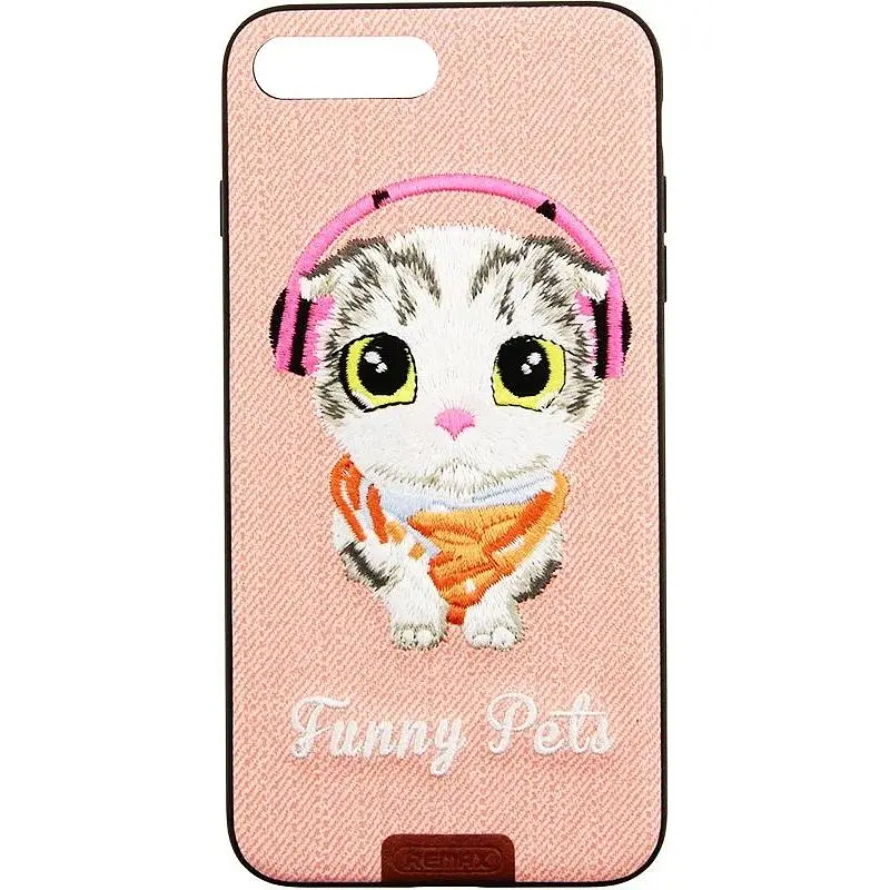 Чохол-накладка Remax Funny Pets Series Case Apple iPhone 7 Plus Pink - фото 3