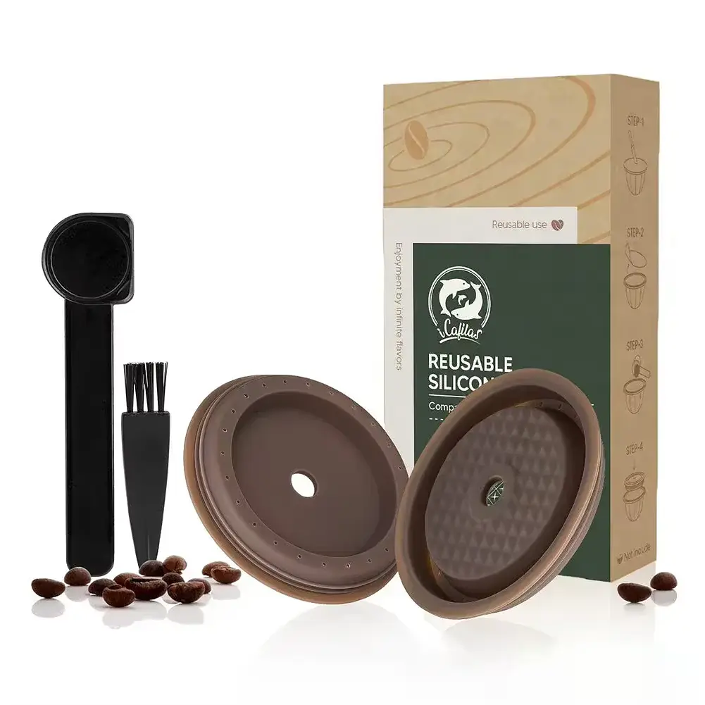Многоразовая силиконовая крышка (2 шт.) для оригинальной капсулы Nespreso Vertuo Next, Nespresso Vertuoline - фото 2