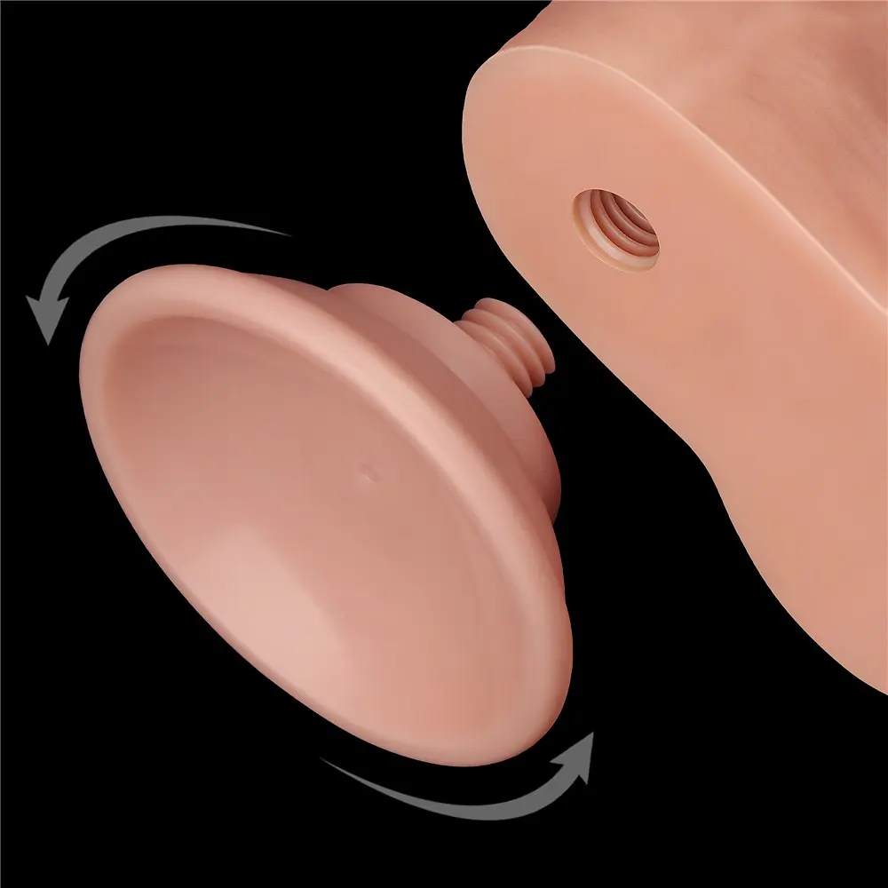 Фаллоимитатор Sliding-Skin Dual Layer Dong 8.5'' 22 см телесный - фото 14