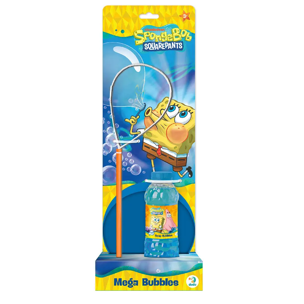 Мильні бульбашки "Mega Bubbles з тарілкою SpongeBob" 200636 об'єм 450 мл - фото 2